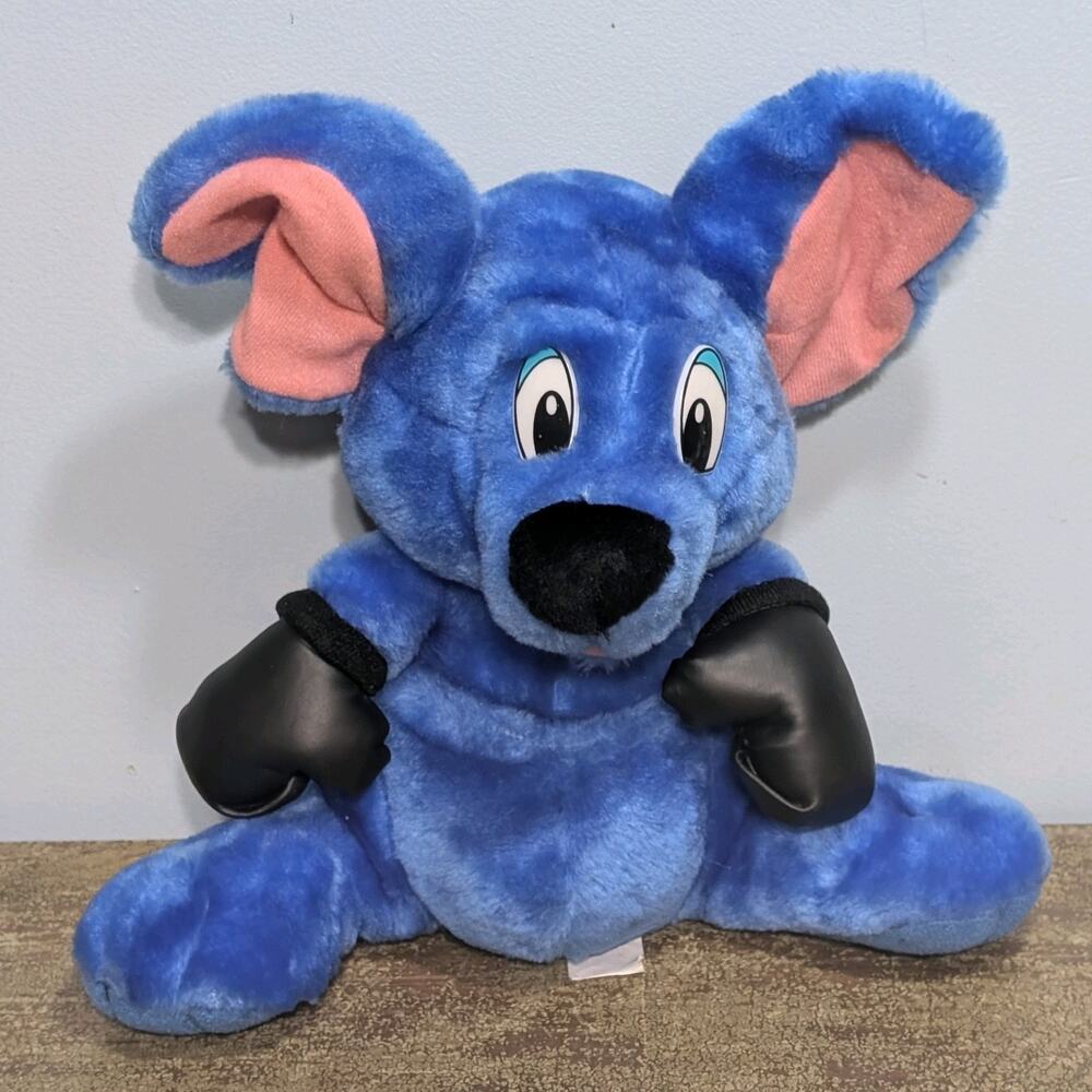 Rare Blue Kangaroo Vtg Plush in Boxing Gloves Fighter Boxer ACE Stuffed Animal